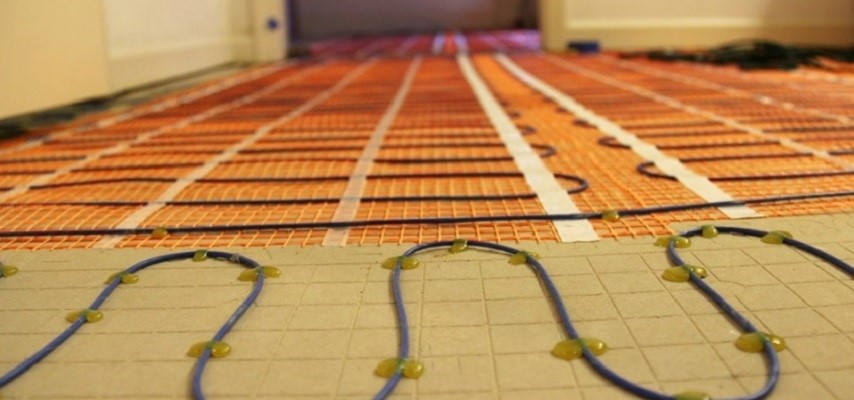 Installation de chauffage par le sol