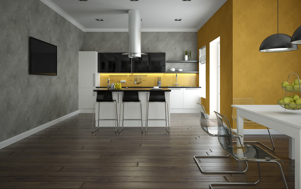 Enduit décoratif dans la cuisine