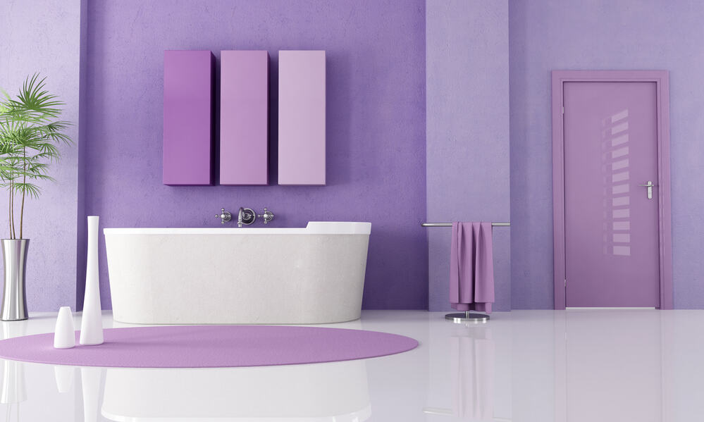 Enduit décoratif dans la salle de bain